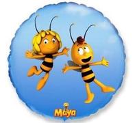 Flexmetal Maya Bee 18" Foil Balloon Party Decoration, Suitable For Air Or Helium