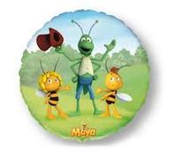 Flexmetal Maya Bee & Friends 18" Foil Balloon Party Decoration, Suitable For Air Or Helium