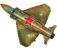 Flexmetal Military Army Superjet Helicopter Tank Round Camouflage Supershape Foil Balloon - Suitable for Air or Helium Perfect Birthday Party Decoration (Military Superfighter (39" x 38"))