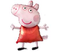 Flexmetal Peppa Pig 40" Super Shape Foil Balloon Party Decoration, Suitable For Air Or Helium