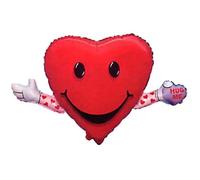 Flexmetal XL Supershape Hug Me Heart Foil Balloon 24" x 40" Suitable for Air or Helium Perfect Birthday Party Decoration