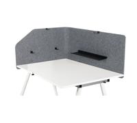 FLEXMIUT T TOP | Acoustic partition | 160 cm - Table partition Grey