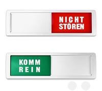 FLEXNOVA Besetzt Sign Toilette, Bitte Nicht Stören Sign, Self-Adhesive, Toilet Sign, Door Sign with Slider, Holding Magnets, Adhesive Sign for Bathroom Door