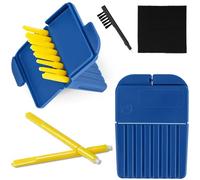 FLEXNOVA Pack of 16 Hearing Aid Filters, Hearing Aid Filter, Hearing Aid Cleaning Kit Accessories with Cleaning Brush and Cloth, 1.3 mm Diameter Cleaning Filter, Cerumen Filter, Wax Protection Filter