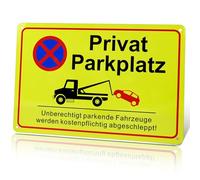 FLEXNOVA Privatparkplatz Sign | 30 x 20 cm Parking Prohibited Sign | Parking Sign Self-Adhesive | Parking Prohibition Signs Private Parking Signs Private Parking Signs Private Prohibition Sign for