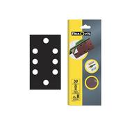 Flexovit 1/3 Quick-Release Sanding Sheets Multi Colour (93 mm X 185 mm Perforated For Use With Black And Decker Sanders)