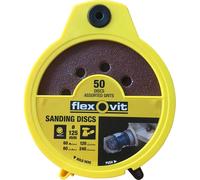 Flexovit Hook & Loop Sanding Disc 125mm Assorted (Dispenser 50) FLV747046