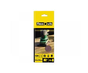 Flexovit 63642526314 1/3 Sanding Sheets Plain Coarse 50 Grit (Pack 10)