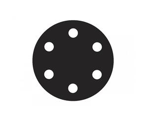 Flexovit 63642526396 Hook & Loop Sanding Disc 150Mm Medium 80G (Pack 6)