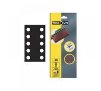 Flexovit 63642526498 1/2 Sanding Sheets Perforated Coarse 50 Grit (Pack 10)