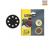 Flexovit 63642526707 Hook & Loop Sanding Disc 125Mm Coarse 50G (Pack 15)