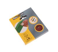 Flexovit 63642526721 Delta Hook & Loop Sanding Sheets 94mm Assorted (Pack 25) Flv26721