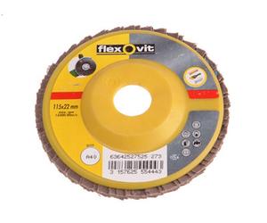 Flexovit 63642527526 Flap Disc For Angle Grinders 115mm 80G Flv27526