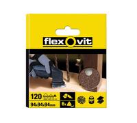 Flexovit Delta Hook & Loop Sanding Sheet 94mm Fine 120G (Pack 6) in Yellow Flexovit Yellow