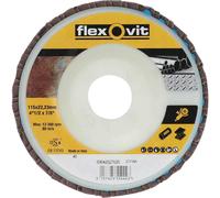 Flexovit 63642527530 Flap Disc For Angle Grinders 125Mm 80G