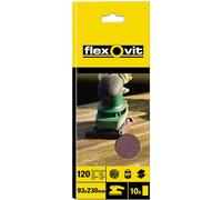 Flexovit 63642526314 1/3 Sanding Sheets Plain Coarse 50 Grit (Pack 10)