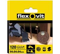Flexovit 63642526401 Delta Hook & Loop Sanding Sheets 94mm Fine 120g Pack of 6