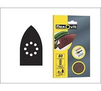 Flexovit - Detail Hook & Loop Sanding Sheets 105x175mm Medium 80G (Pack 6)