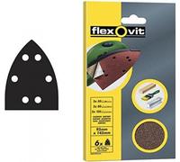 Flexovit 63642526409 Detail Hook & Loop Sanding Sheets 95 x 145mm Fine 120g Pack of 6
