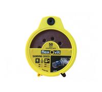 Flexovit Hook & Loop Sanding Disc 125mm Assorted (dispenser 50) Flexovit Multicolor