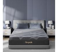 Flexpedic Firm Mattress Topper 4 Inch King Size - Advanced Gel Infused Memory Foam Bed Topper for Deep Pain Relief - Breathable & Washable Cover - CertiPUR-US Certified Comfort Enhancement