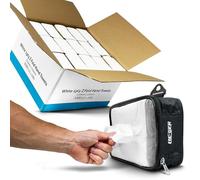 FlexPouch Z-Fold Paper Towel Dispenser + 3000pc (15 Packs - 200 Per/Pack) 1Ply Z-Fold Hand Paper Towels Sheets White 210mm x 210mm | Wall Mount, Belt Mount | Kitchen, Catering, Bathroom, Restroom