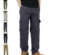 FlexRover - Ultra Comfort Flex Fit Cargo Pants, Adorlina Pants for Men, ComforFlex - Men's Multi-Pocket Stretch Pant (Dark Gray,XL)