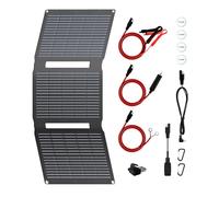 FlexSolar 28W 12V Portable Solar Panel Battery Charger Maintainer Kits Trickle Charger with Built-in Charge Controller, Cig Plug, Alligator Clips, O-Rings OBDII Connector for Car, Truck,Tractor, Boat