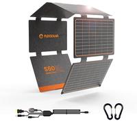 FlexSolar 60W Foldable Solar Panel, Portable Solar Charger with USB-C/USB-A QC3.0/DC 20-28V Port, IP67 Waterproof Solar Panel for RV Camping Backpacking Compatible with Phone Small Power Station