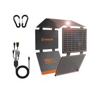 FlexSolar 60W Solar Panel Foldable Portable Solar Charger with USB-C USB-A and DC Outputs IP67 Waterproof Power Emergency Camping for Small Power Station Generator Phones Power Banks Tablets