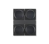 Flexson Wall Mount for 4x Sonos Amp - Black FLXSAWX4WM1021