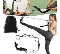 FlexStrap - Stretching Strap,Out Best VivoFlex Strap, FlexStrap Stretching Yoga Strap,Flex Strap Stretching Strap for Lower Back Pain and Hip, Flex Strap Stretching,Improving Flexibility (Black)