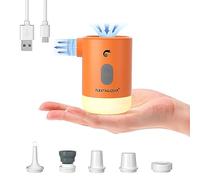 FLEXTAILGEAR MAX PUMP 2 PRO, Portable Electric Air Pump, 4.5kpa, 20-200lm LED Light, 4800mAH Rechargeable Battery，High Flow 300L/min, Fast In/Deflating, Air Mats, Swimming Rings, Vacuum Bags (orange)