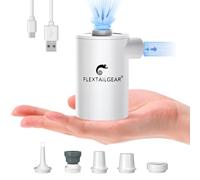 FLEXTAILGEAR MAX Pump 2020, Portable Electric Air Pump, 3600mAH Battery,Rechargeable, High Flow 300L/min, Fast In/Deflating, Air Mattress, Swimming Ring, Vacuum Storage Bags, Camping & Travel