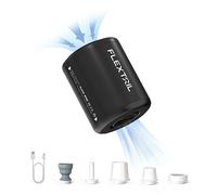 FLEXTAILGEAR Tiny Pump 2, Portable Electric Air Pump, 800mAH Battery Rechargeable, High Flow 180L/min, Fast In/Deflating, Air Mattress, Swimming Ring, Vacuum Storage Bags, Camping & Travel (black)