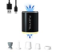 FLEXTAILGEAR Tiny Pump 2X, Portable Electric Air Pump,Vacuum Pump,3 Level Camping Light,Magnetic Design,Fast In/Deflating, Air Mattress, Swimming Ring, Vacuum Storage Bags