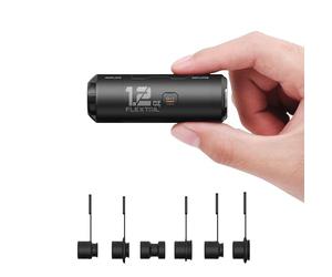 FLEXTAILGEAR ZERO PUMP, Mini Electric Air Pump, 34g Rechargeable Pump for Sleeping Mats, Swappable Battery, 6 Nozzles, 2.5kPa 180L/min Fast Inflate & Deflate for Camping and Outdoor Inflatables