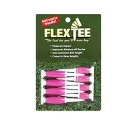 Flextee Flexible Florescent Pink Plastic Golf Tees, 8 Pack Assorted Sizes | Virtually Unbreakable Colorful Golf Tees, Greater Distance, Accuracy, Less Resistance