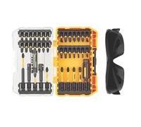 FLEXTORQ 6.35MM HEX Shank Mixed Screwdriver BIT Set & Safety Glasses, Steel Blades, Suitable for Impact Drivers, 38 in Pack