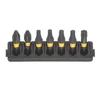 FLEXTORQ 6.35MM HEX Shank Mixed Screwdriver BITS, Steel Blades, Suitable for Impact Drivers, 7 in Pack