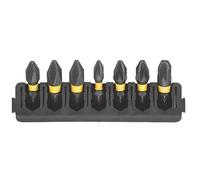 FLEXTORQ 6.35MM HEX Shank Mixed Screwdriver BITS, Steel Blades, Suitable for Impact Drivers, 7 in Pack