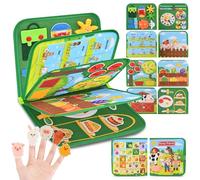 FLEXTRIX Busy Book for Toddlers 1-3, Montessori Toy Newborn Toys Busy Board for 1 2 3 4 Year Old Boy Girl Birthday Gift - Baby Sensory Toys with Life Skills, Cognition, Sorting, Matching