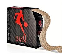 FLEXU Kinesiology Tape; Beige Bulk Pack; PRE-CUT; Hypoallergenic, Therapeutic Recovery Medical Tape for Sports Injuries; Alleviates Pain, Reduces Swelling & Induces Faster Recovery