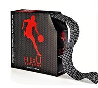 FLEXU Kinesiology Tape; Black Bulk Pack; PRE-CUT; Hypoallergenic, Therapeutic Recovery Medical Tape for Sports Injuries; Alleviates Pain, Reduces Swelling & Induces Faster Recovery