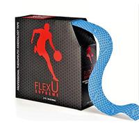 FLEXU Kinesiology Tape; Bulk Pack; Pre-Cut or Un-Cut, Latex Free, Hypoallergenic, (Blue Pre-Cut)