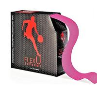 FLEXU Kinesiology Tape; Pink Bulk Pack; Pre-Cut, Latex Free, Hypoallergenic, Therapeutic Recovery Medical Tape for Sports Injuries; Alleviates Pain, Reduces Swelling & Induces Faster Recovery