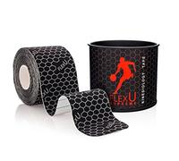 FLEXU Kinesiology Tape; Single Roll (Pre-Cut or Continuous); Advanced Strength and Flexibility Properties; Longer Lasting Therapeutic Recovery; Sports Tape (Black Pre-cut)