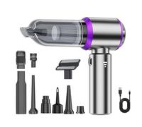 Flexup V-21 Blower & Vacuum, Three Speed Adjustment Functions, Portable & Rechargeable High Power Handheld Cordless Vacuum for Car, High Suction Power, Wireless, Brushless (Purple)