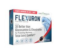 Flexuron Joint Formula by Purity Products - 3X Better Than Glucosamine and Chondroitin - Starts Working in just 7 Days - Krill Oil, Low Molecular Weight Hyaluronic Acid, Astaxanthin - 30 Count