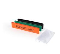 FLEXVIT Mini Resistance Bands | Fabric Loop Exercise Bands in Six Strengths for Fitness, Therapy, Sport and Strength Training | Non Slip Workout Bands for Home Gym and Pilates | Made in Germany
